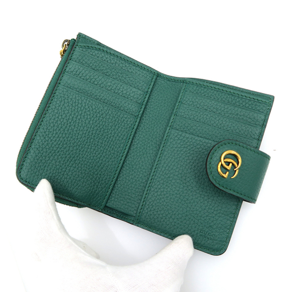 Gucci Bamboo Double G Medium Wallet Green - Picture 3 of 9